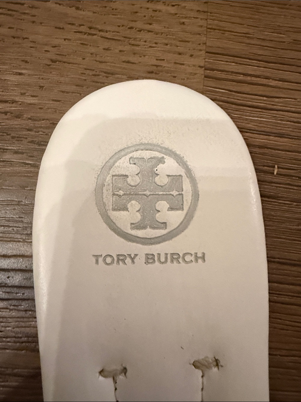 Tory Burch White Miller Logo Thong Sandals Size 7.5 - Picture 2 of 11